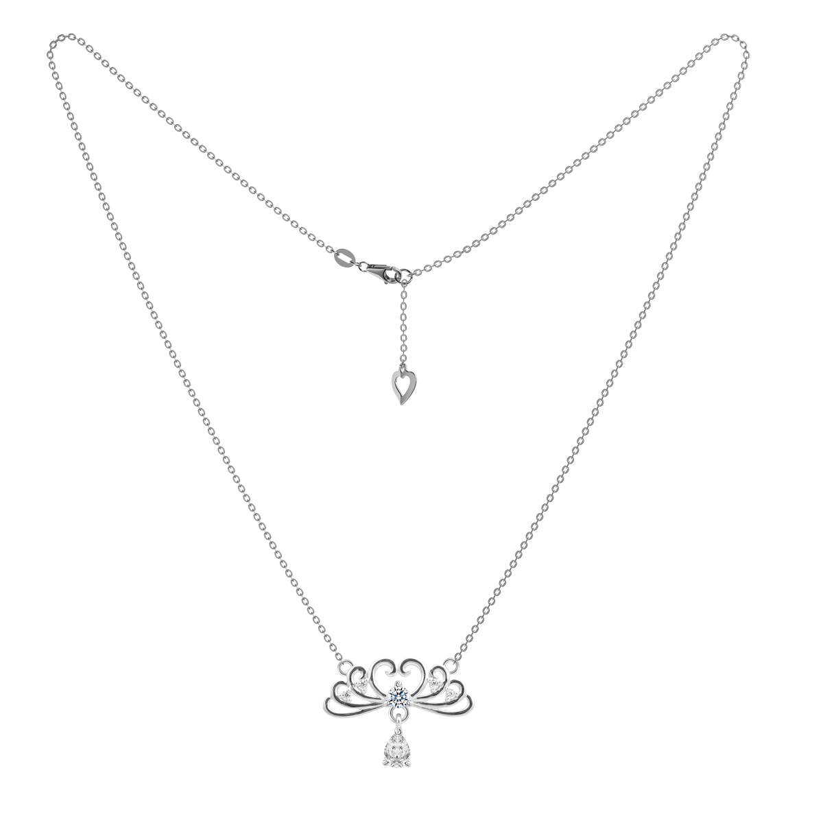 Dây liền mặt đính đá CZ vàng 14K Tiara PE