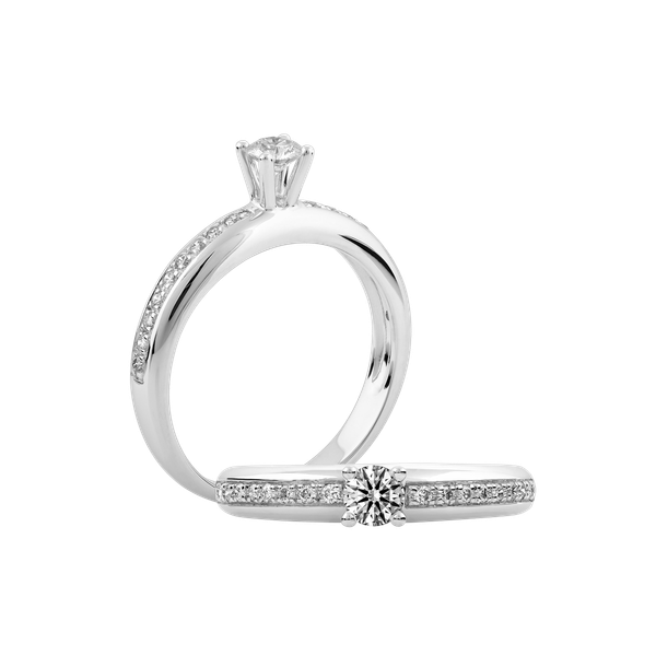 Nhẫn nữ kim cương viên vàng 14K Abby DN GIA 2C