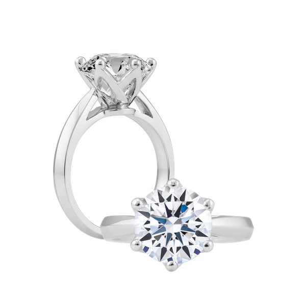 Ổ nhẫn nữ đính đá CZ vàng 14K Torrance 3CT