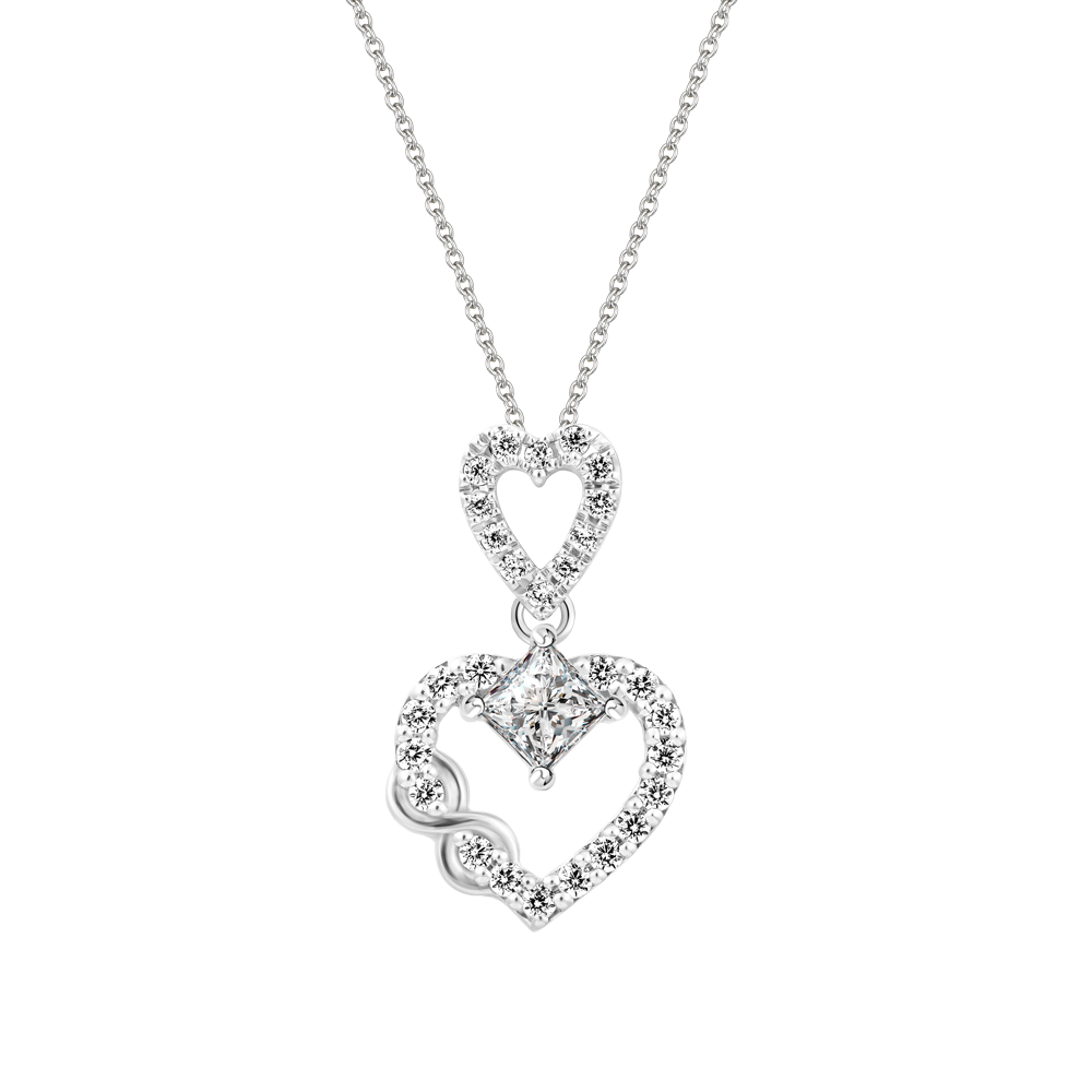 Mặt đính đá CZ vàng 14K Comprite V2