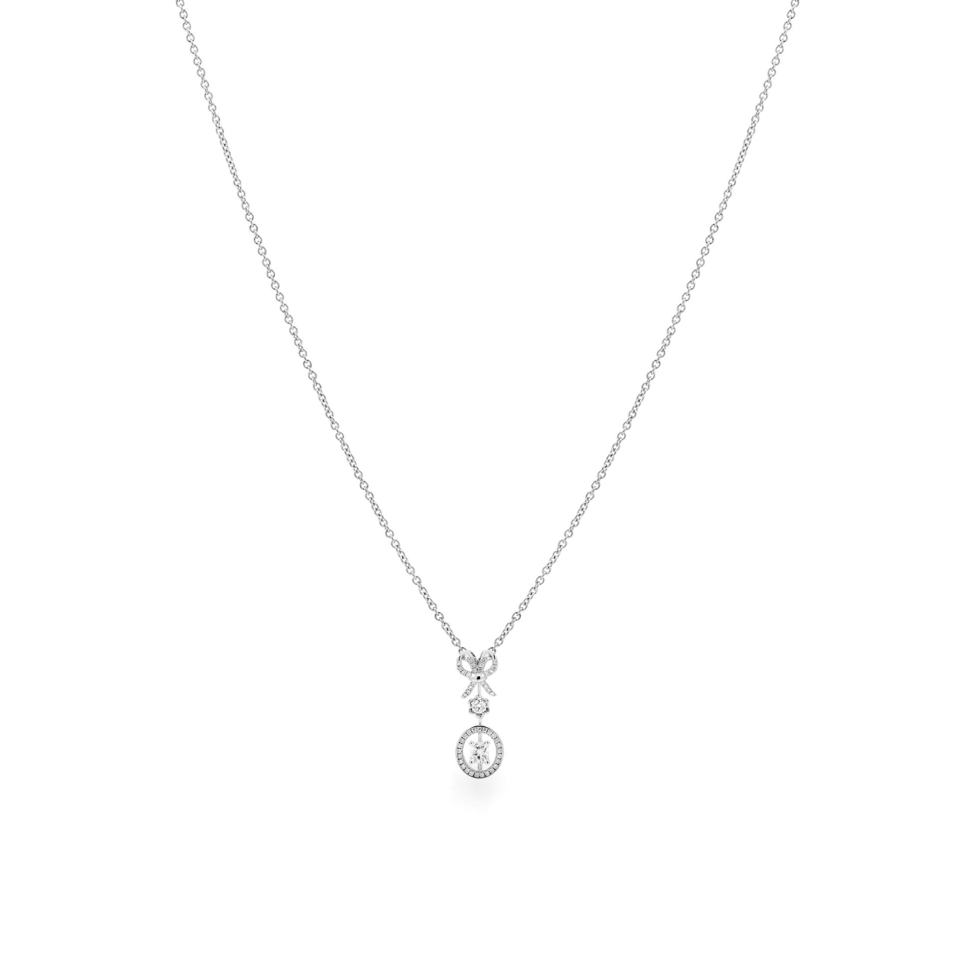 Dây liền mặt kim cương viên vàng 14K Jena A120 TD