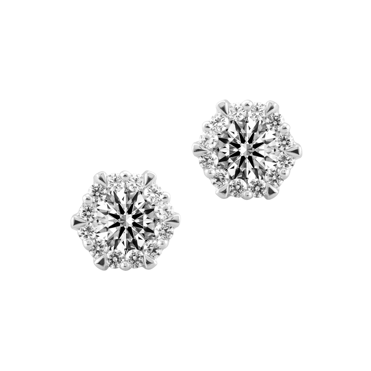 Hoa tai đính đá CZ vàng 14K Strahlend S 2C