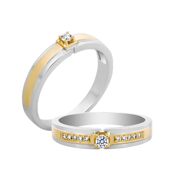 Nhẫn cưới nam kim cương vàng 14K Lasting 5p M GVRG0251557