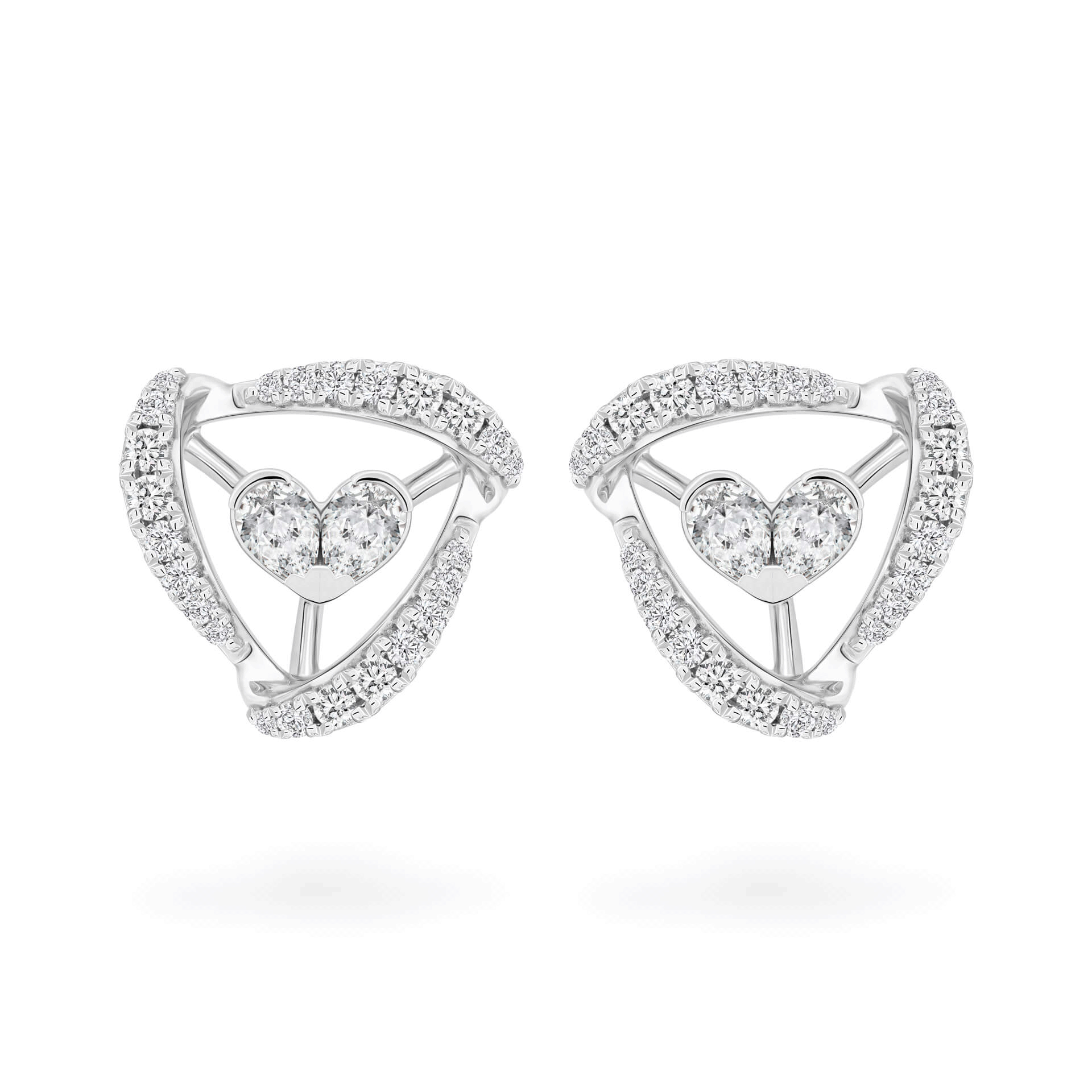 Hoa tai kim cương viên vàng 14K Jena A080 TD