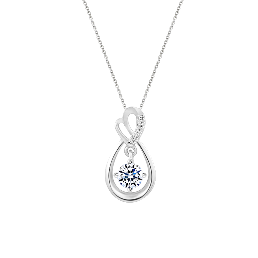 Mặt đính đá CZ vàng 14K Glimmer 3C