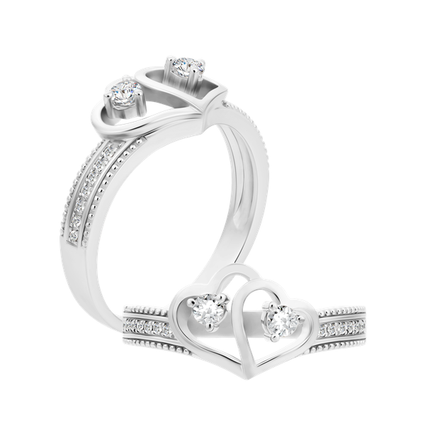 Nhẫn nữ đính đá CZ vàng 14K Harriette 5p