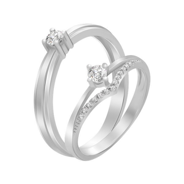 Nhẫn cưới nữ kim cương vàng 14K Intact 10p F
