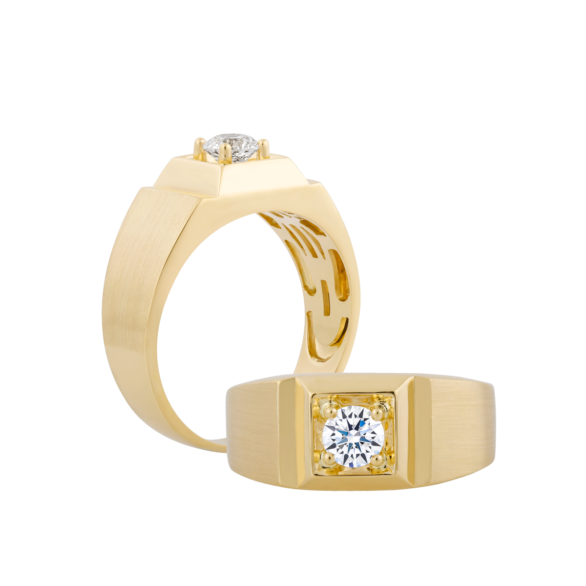 Nhẫn nam đính đá CZ vàng 14K Skillful N 1CT Y