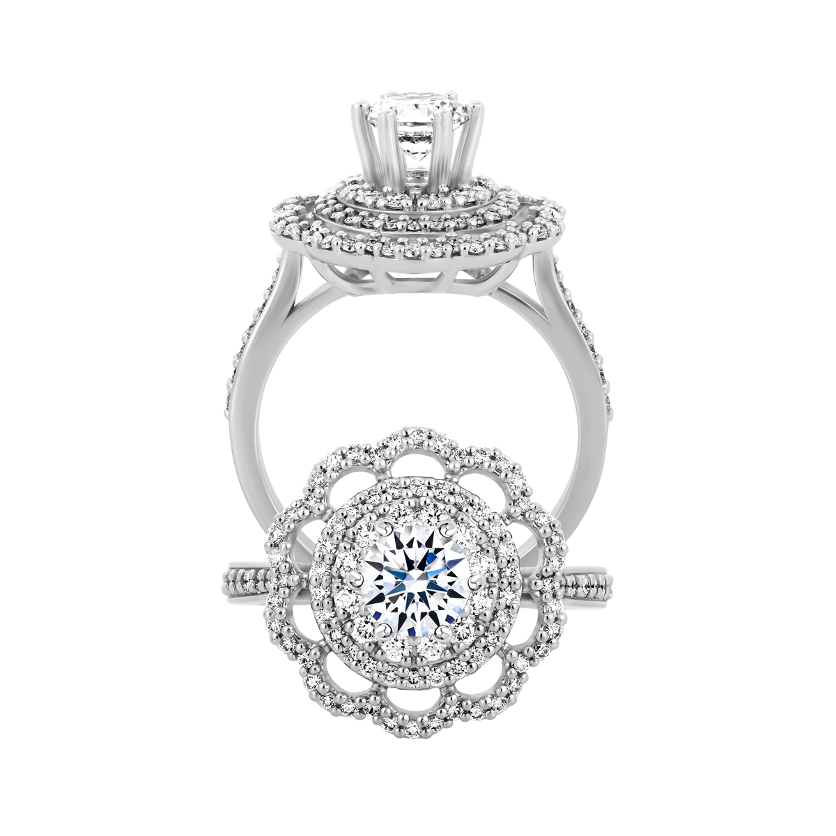 Nhẫn nữ đính đá CZ vàng 10K Sunflower WS 5C