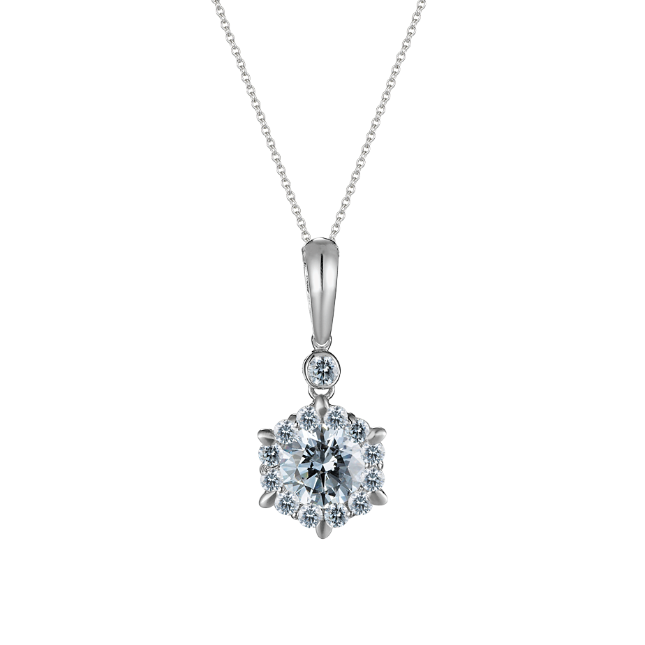 Mặt đính đá CZ vàng 14K Strahlend 3C