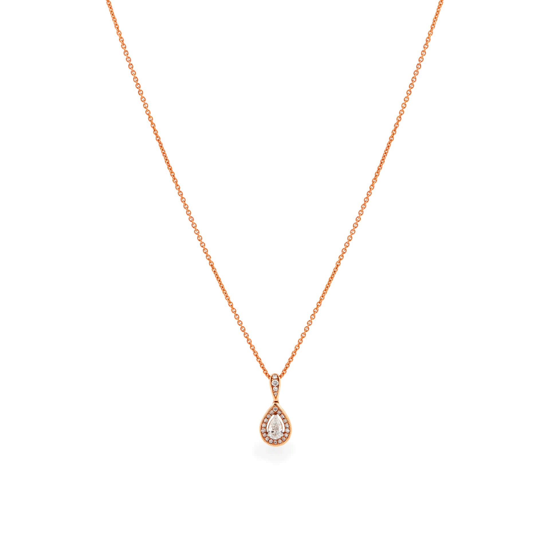 Dây liền mặt kim cương viên vàng 18K Jena A012 TD