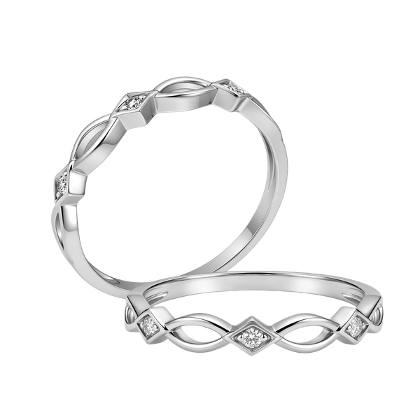 Nhẫn nữ kim cương viên vàng 14K Olivan U