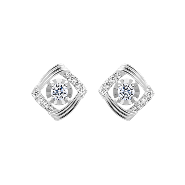 Hoa tai kim cương vàng 14K Delicato V2 10p