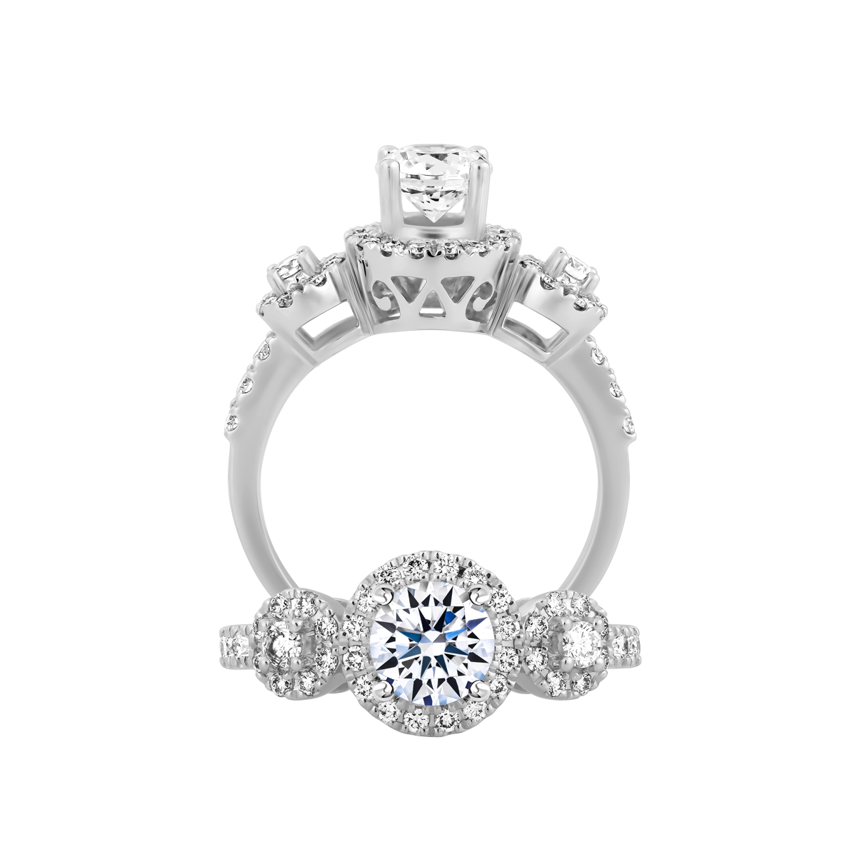 Nhẫn nữ kim cương tấm vàng 14K Quietly N 1CT GVRG0234652