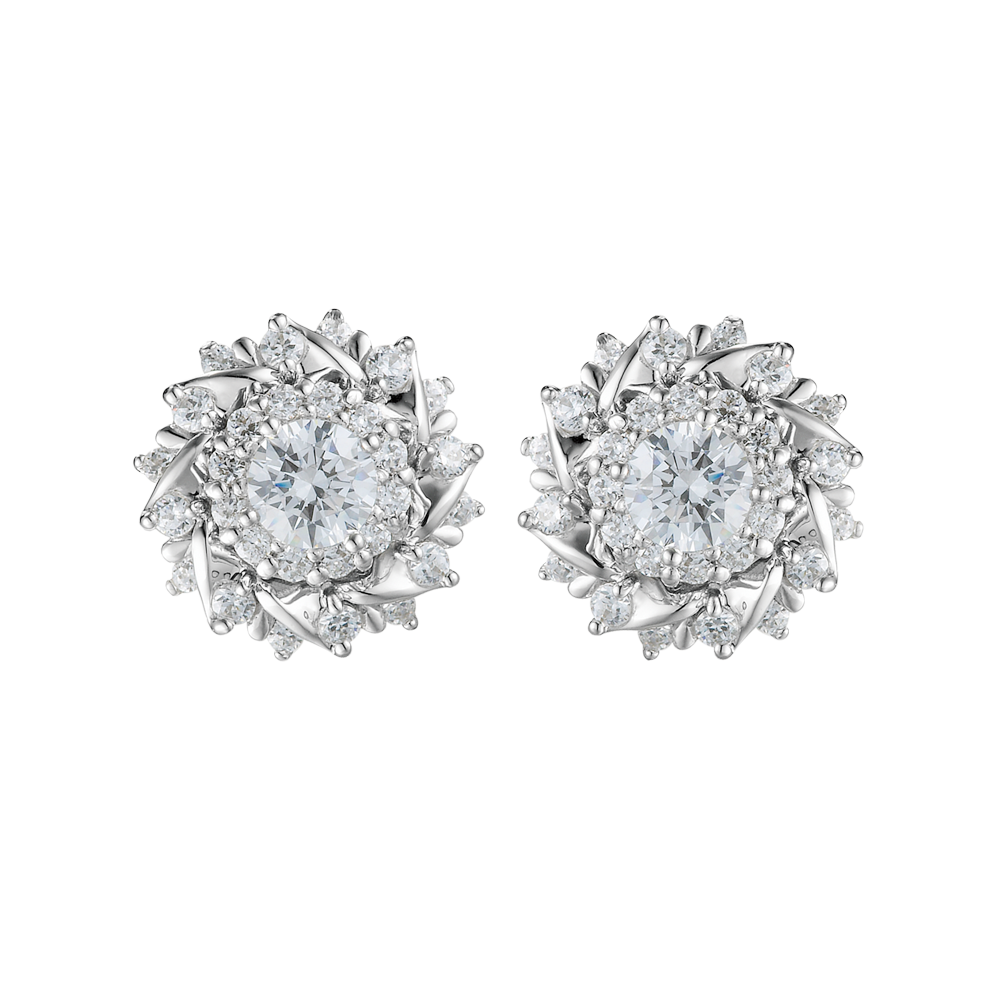 Hoa tai kim cương tấm vàng 14K Imposing N 2C GVER0085337