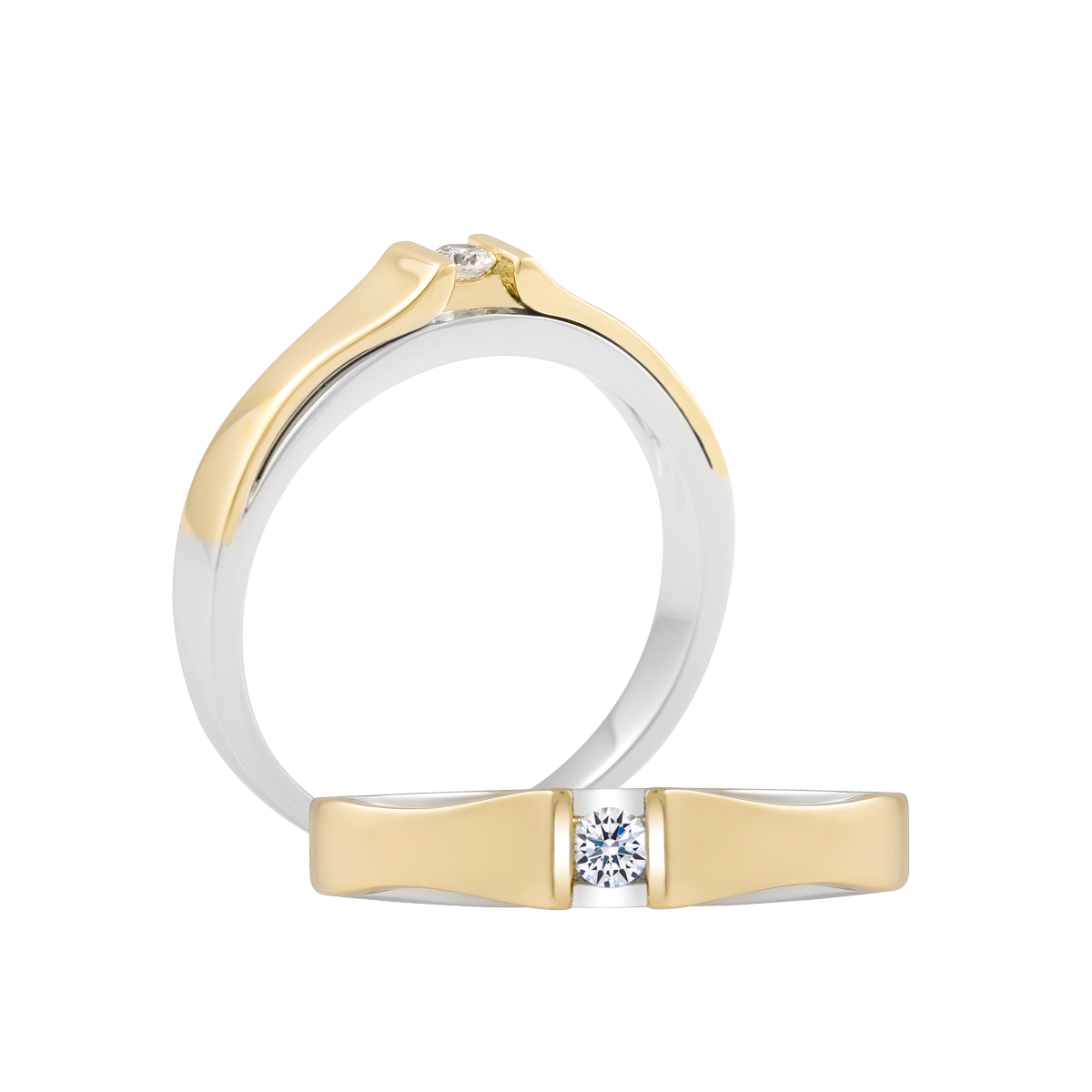 Nhẫn cưới nữ kim cương vàng 14K Coralee 5p F GVRG0213801