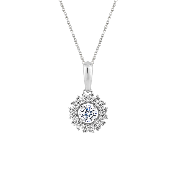 Mặt kim cương 8 Hearts & Arrows vàng 14K Begonia N H&A 2C GVPD0064094