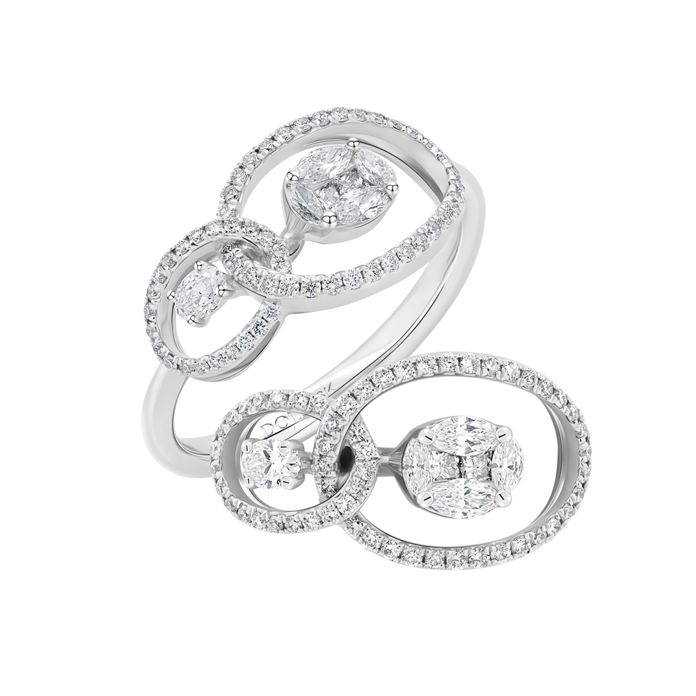 Nhẫn nữ kim cương viên vàng 18K Jena A330 TD