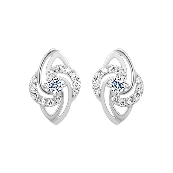 Hoa tai kim cương vàng 14K Jazlic 5p