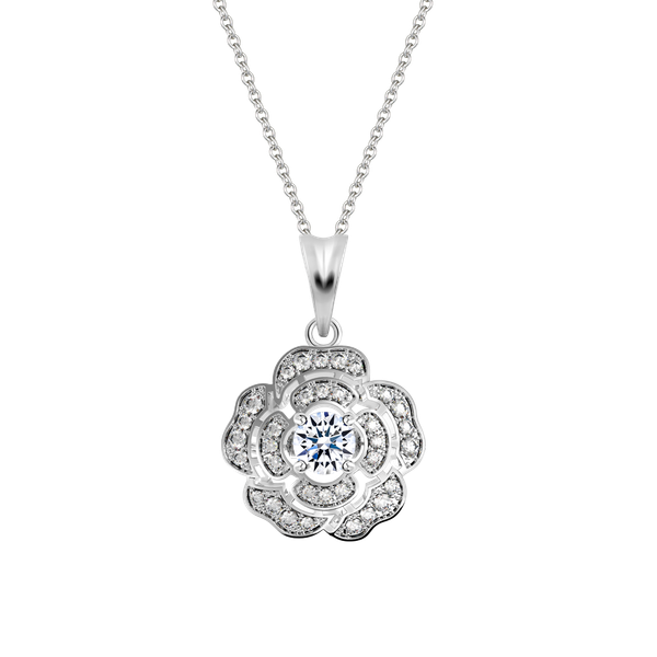 Mặt đính đá CZ vàng 10K Rosing WS 5C