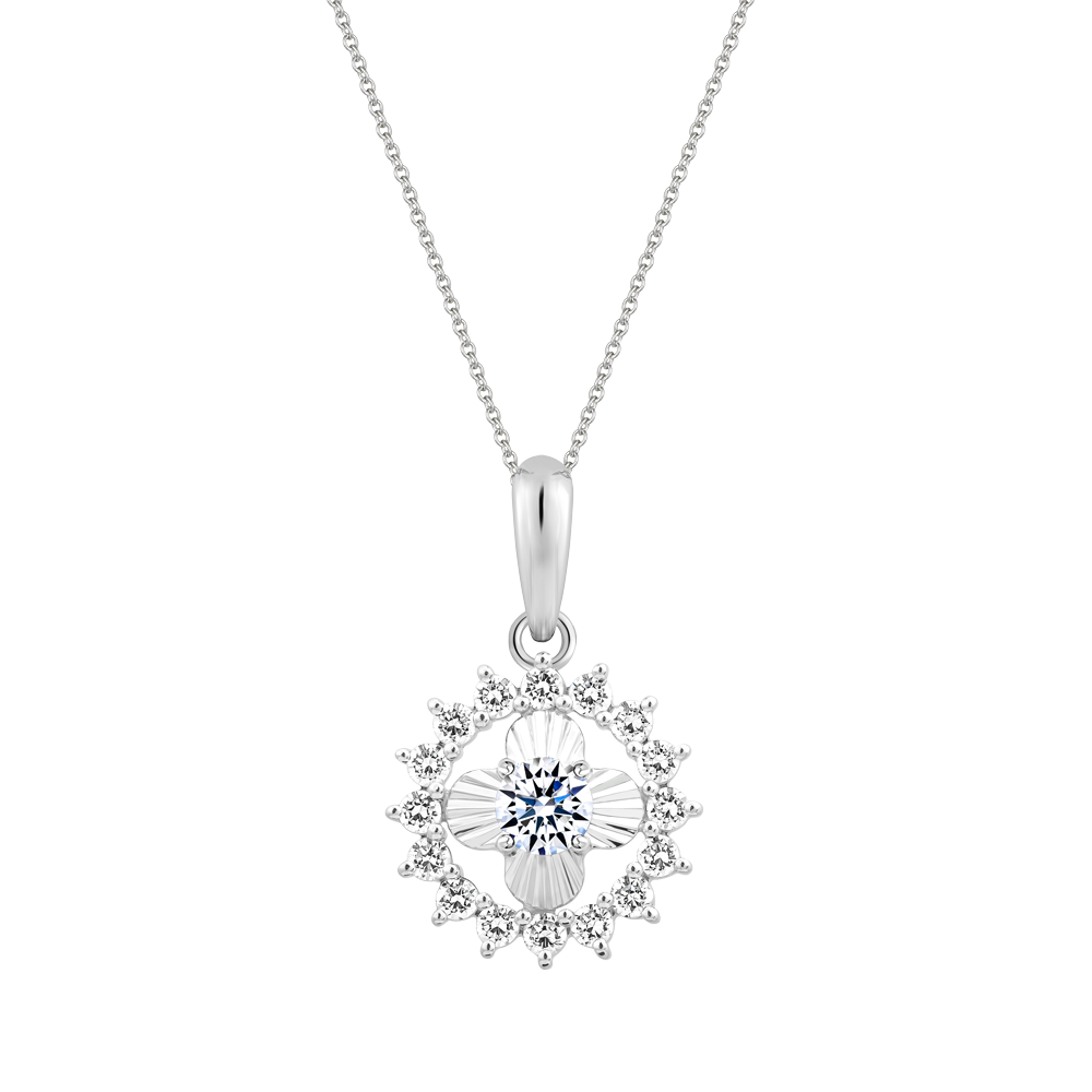 Mặt đính đá CZ vàng 18K Elvies