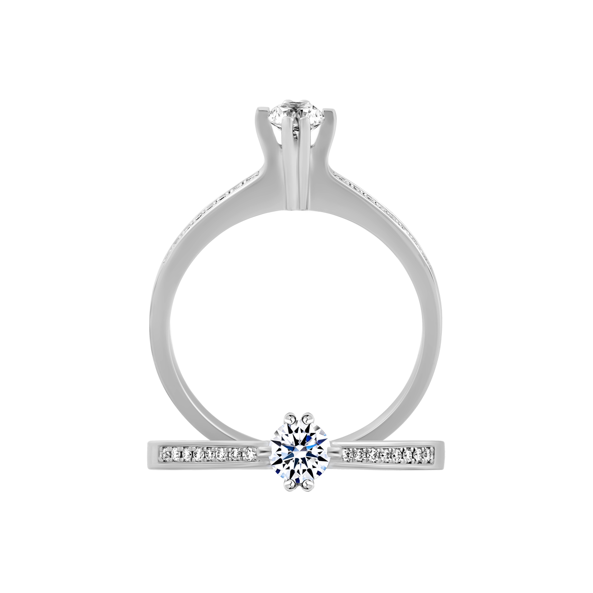 Nhẫn nữ kim cương viên vàng 14K Tendency N2 GIA 2C GVRG0195123M