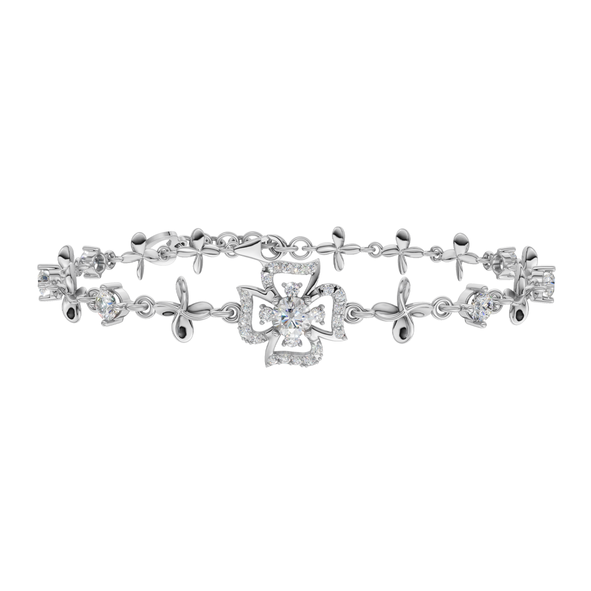 Lắc kim cương tấm vàng 14K Flickering 2C