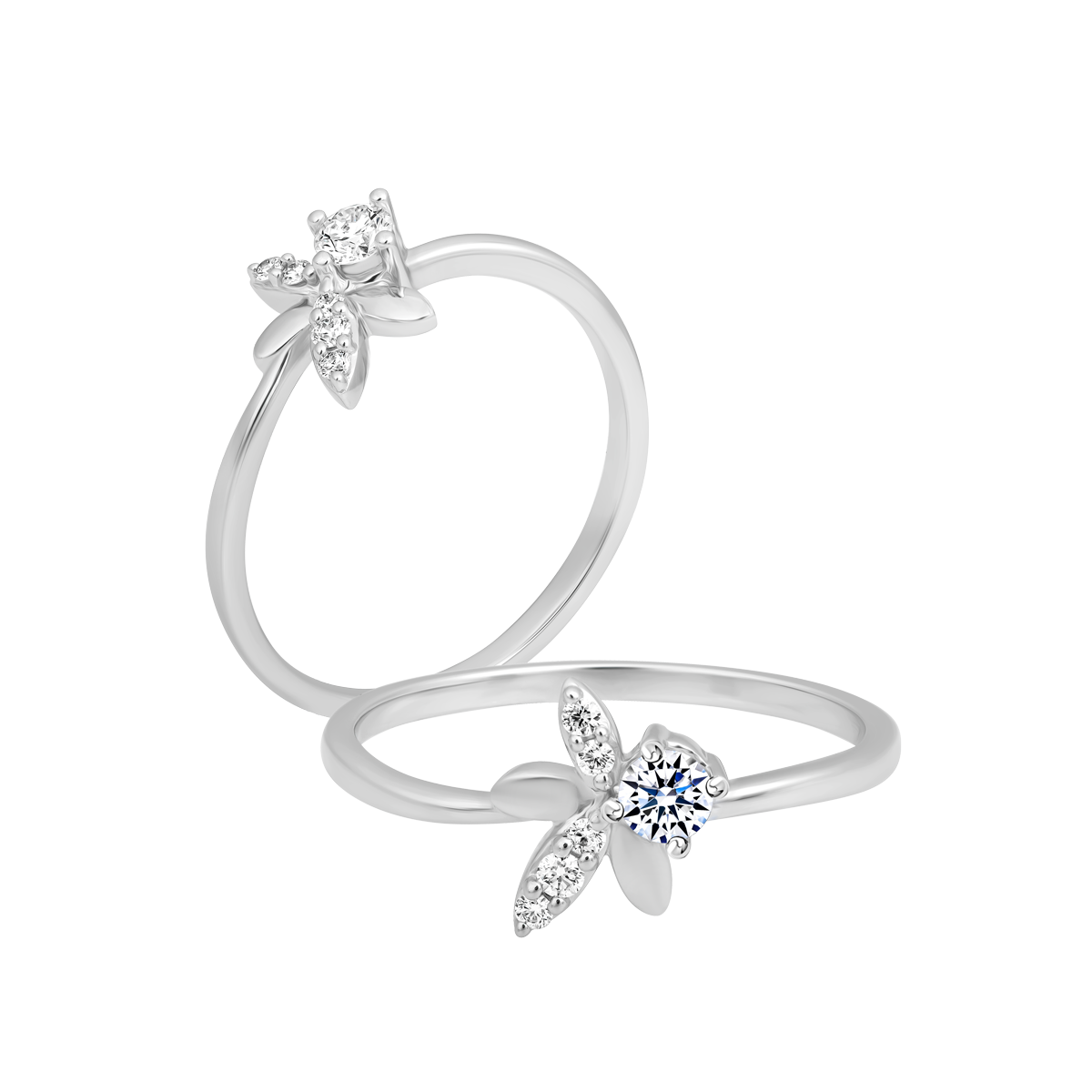 Nhẫn nữ kim cương viên vàng 14K Fiora TD