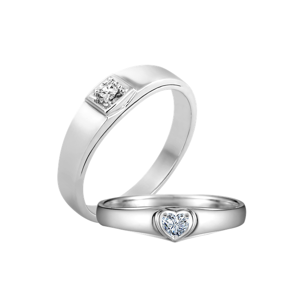 Nhẫn cưới nữ kim cương viên vàng 14K Oberon HR1C F