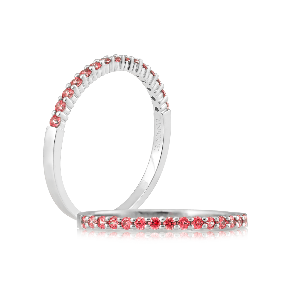 Nhẫn nữ đính đá CZ vàng 10K Peony U2 RED