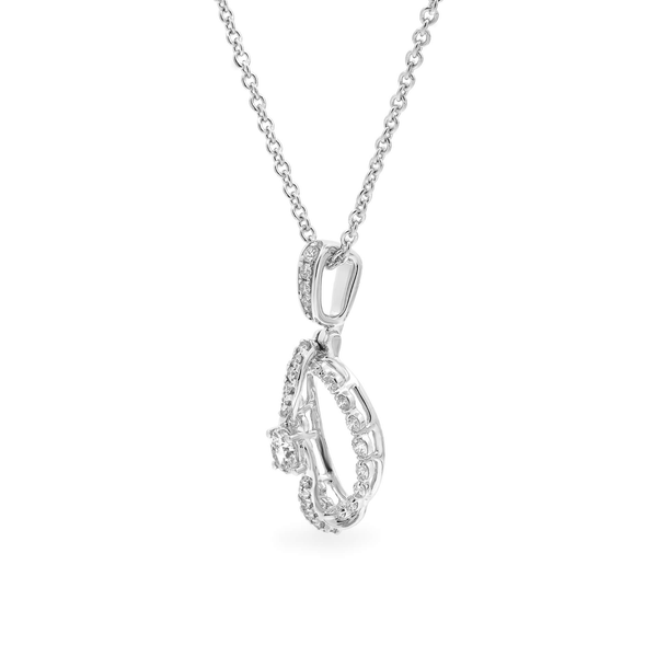 Dây liền mặt kim cương viên vàng 14K Jena A086 TD