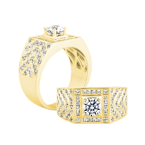 Nhẫn nam đính đá CZ vàng 10K Genesis 5C Y