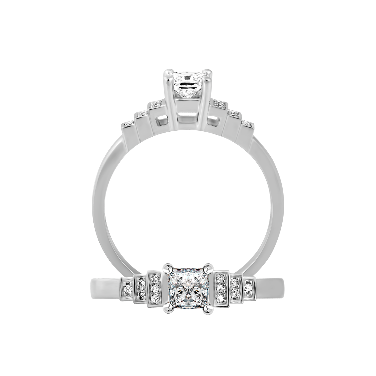 Nhẫn nữ kim cương viên vàng 14K Karissa PR 2C