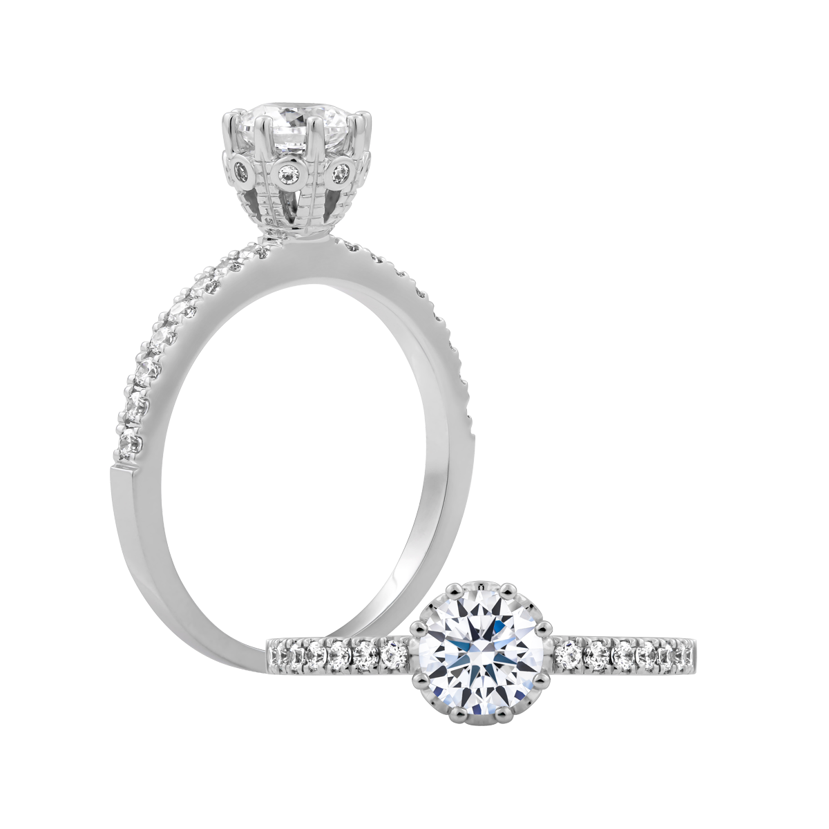 Nhẫn nữ đính đá CZ vàng 14K Cheerful N 1CT GVRG0232700