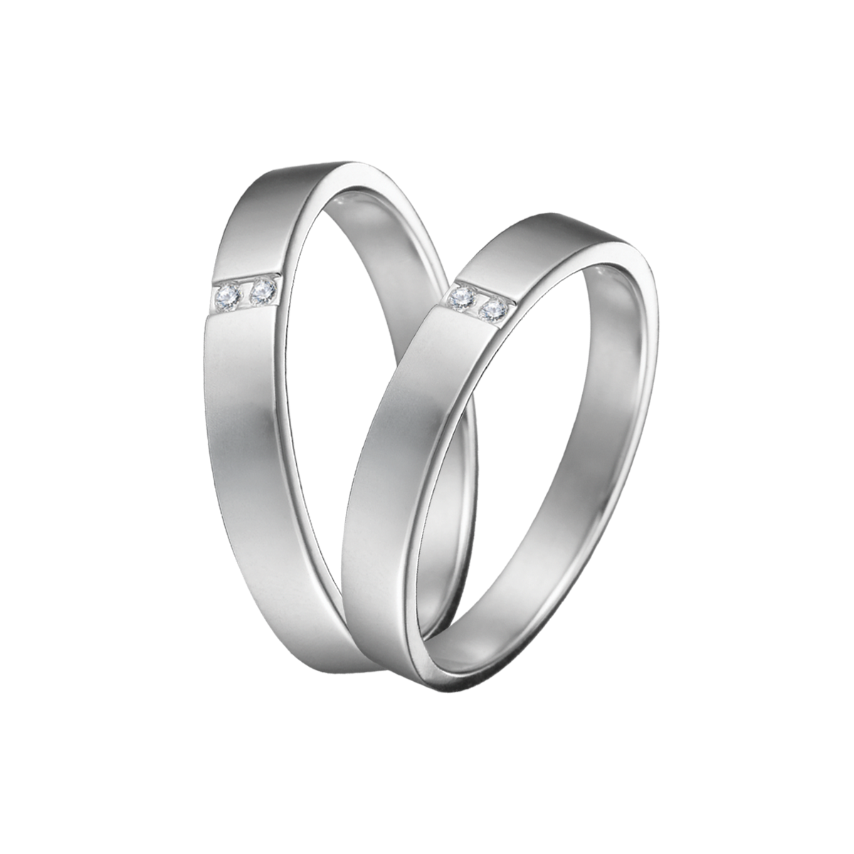 Nhẫn cưới nữ kim cương viên vàng 14K Ninza F GVRG0224504