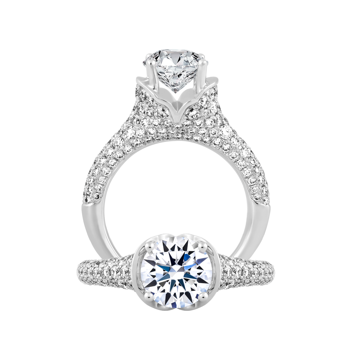 Nhẫn nữ kim cương tấm vàng 14K Duke 5C GVRG0226590