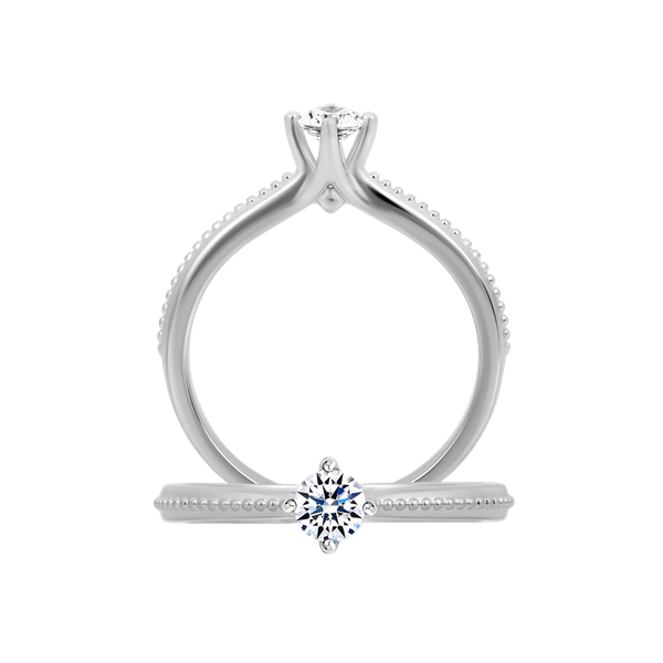 Nhẫn nữ kim cương 8 Hearts & Arrows vàng 14K Dalan N H&A 2C GVRG0266384