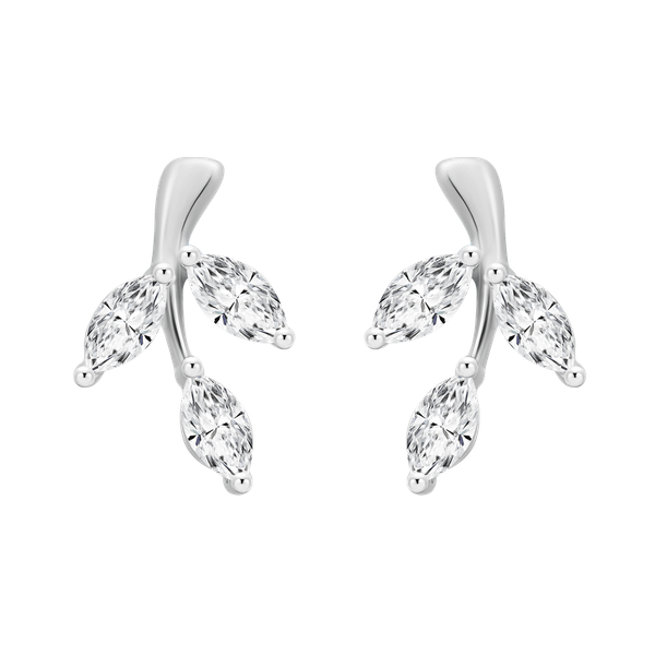 Hoa tai kim cương viên vàng 14K Jeny A009 TD