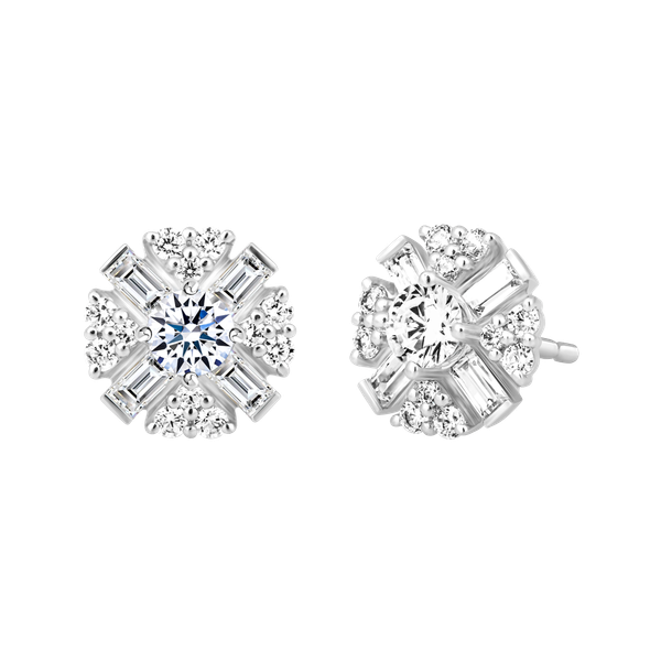 Hoa tai đính đá CZ vàng 14K Certainty 2C