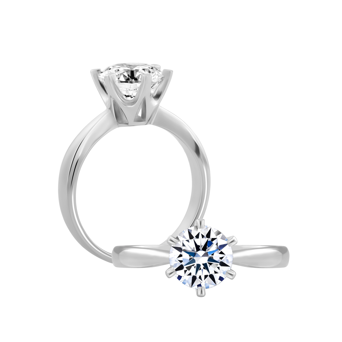 Ổ nhẫn nữ vàng 14K Prince One N 1CT