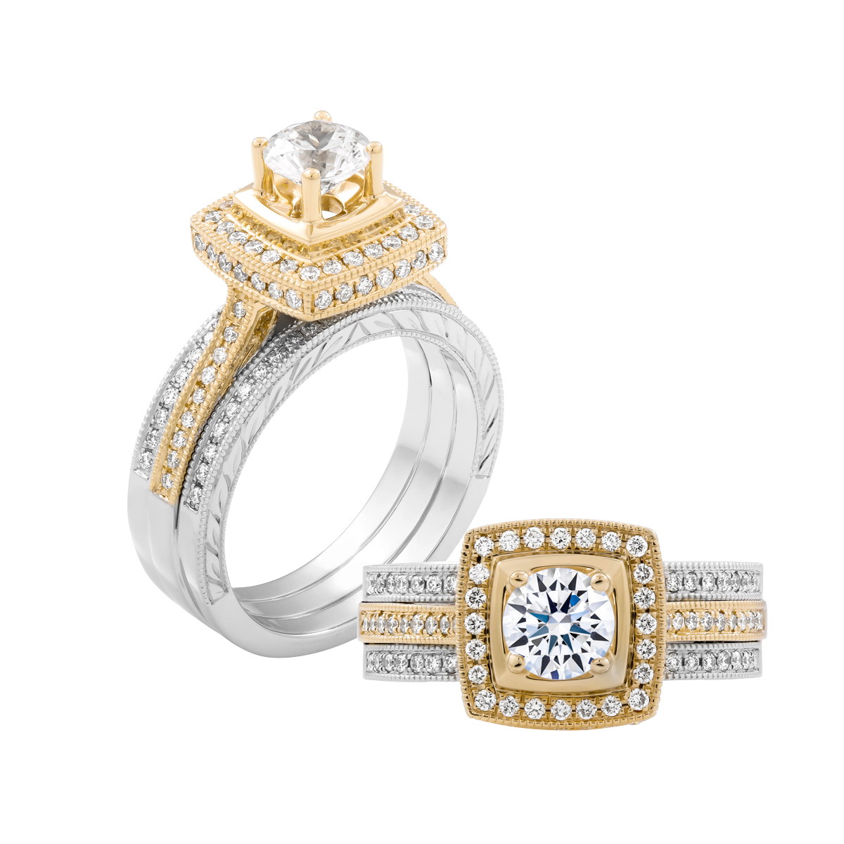 Nhẫn nữ kim cương tấm vàng 14K Brigetta 5C GVRG0226746