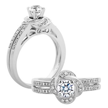 Nhẫn nữ kim cương tấm vàng 14K Canzon 1CT