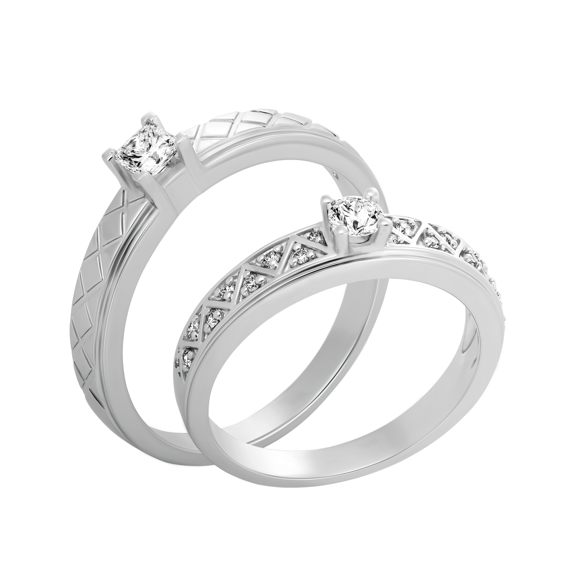 Nhẫn cưới nam kim cương viên vàng 14K Lavita PR1C M