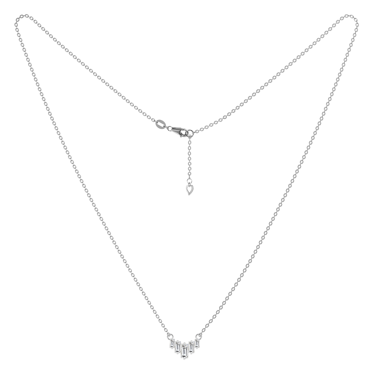 Dây liền mặt đính đá CZ vàng 14K Valeria