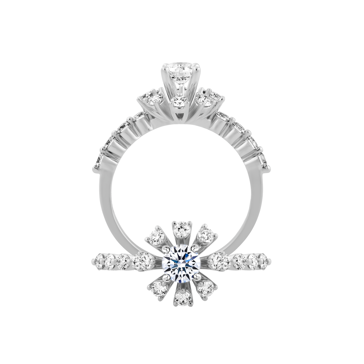 Nhẫn nữ kim cương viên vàng 14K Clitus GIA 3C GVRG0249789M