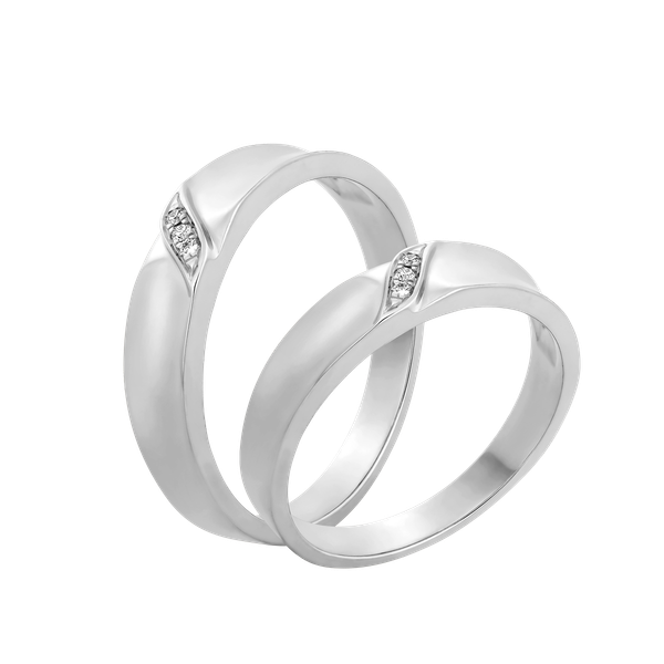 Nhẫn cưới nữ kim cương viên vàng 14K Celina F