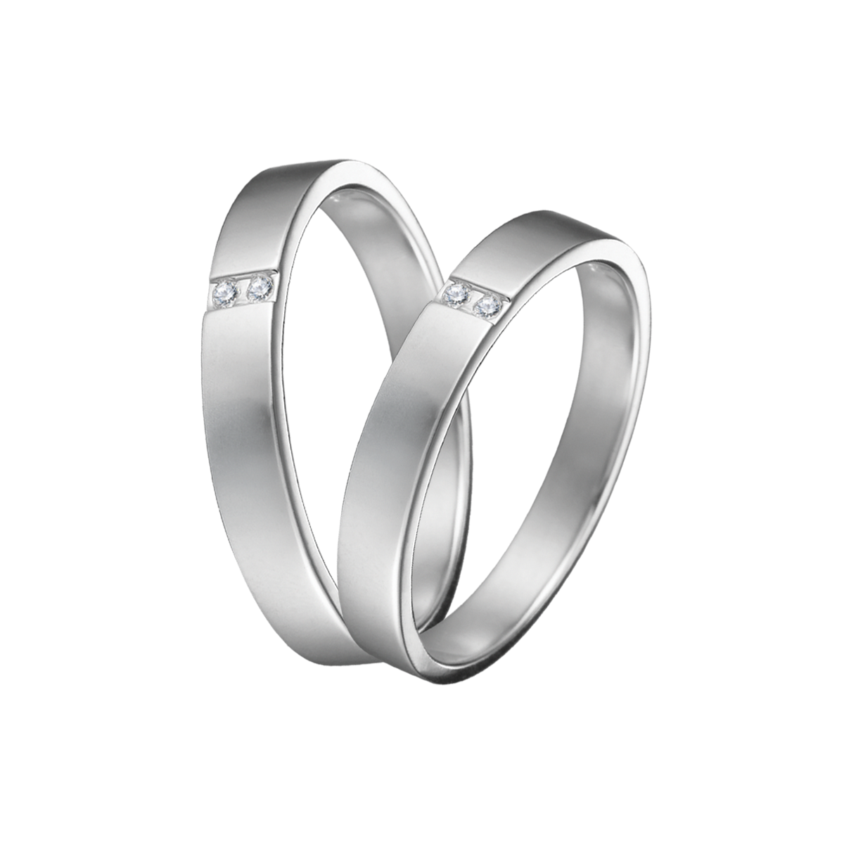 Nhẫn cưới nam kim cương viên vàng 14K Ninza M