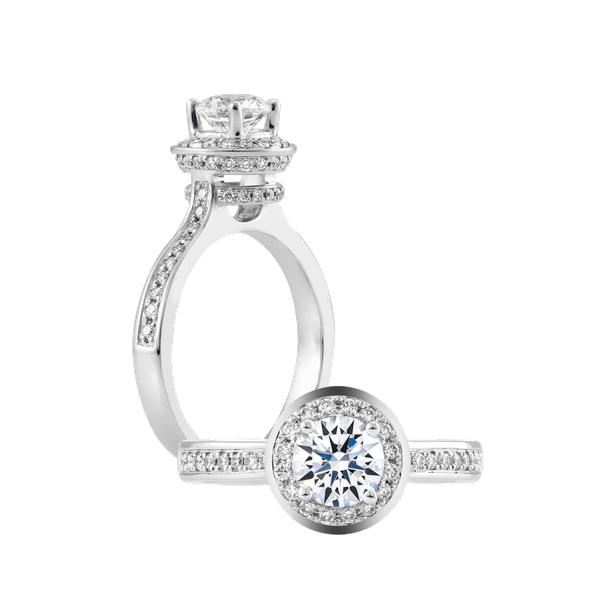Ổ nhẫn nữ kim cương tấm vàng 14K Supremacy N 1CT
