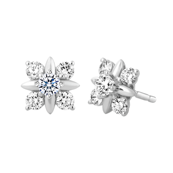 Hoa tai đính đá CZ vàng 14K Benke N 2C