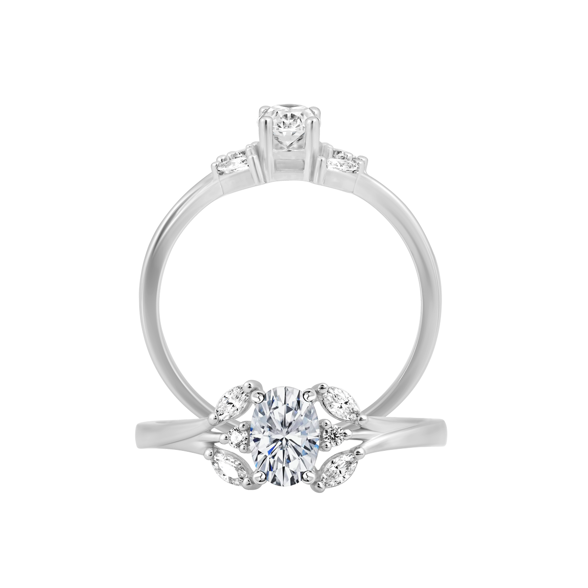 Nhẫn nữ đính đá CZ vàng 18K Eliting OV